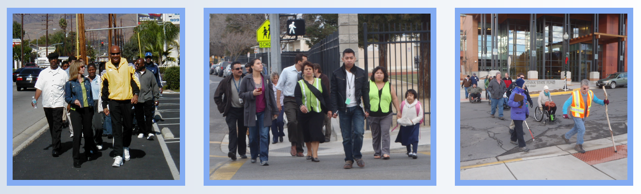 banner with pictures from the walk/move audits