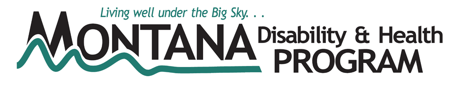 logo for Montana Disability & Health Program: Living well under the Big Sky